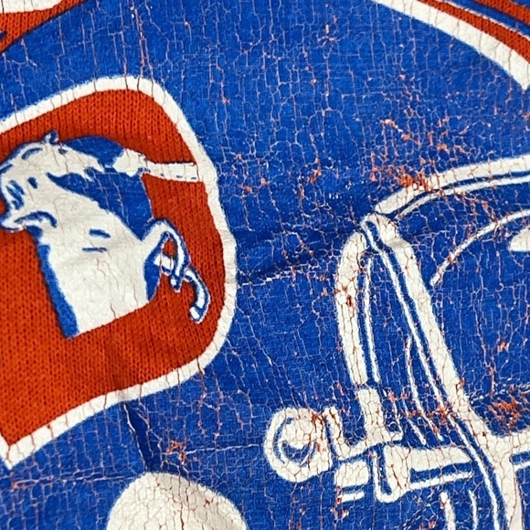 Vintage 1980s Denver Broncos NFL Football Sports 80s Crewneck Sweatshirt - Picture 3 of 6